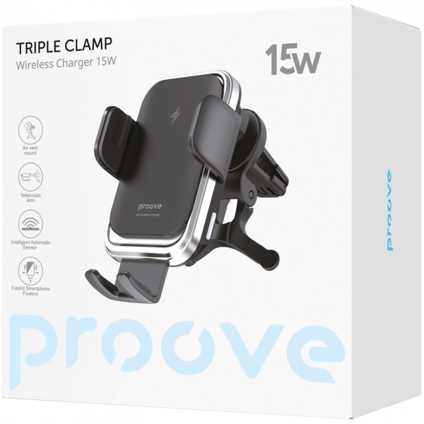 Car Holder with wireless charger Proove Nitro Charge 15W - Photo 1